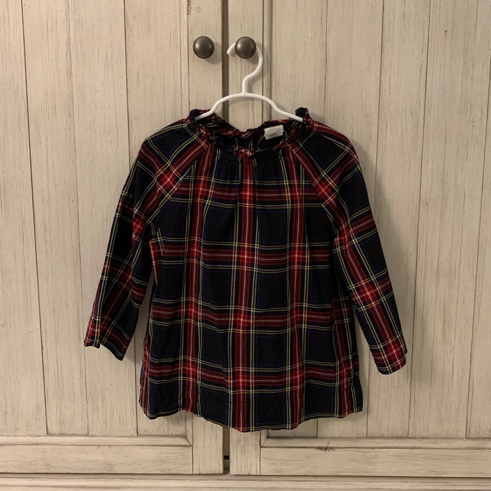 Crewcuts holiday tartan plaid top